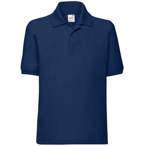 Fruit of the Loom Kinderen /Kinder Poly/ Katoen Piqué-Poloshirt Voor Kinderen. (Marine)