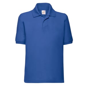 Fruit of the Loom Kinder/Kinder 65/35 Effen Piqué Poloshirt (Koningsblauw)