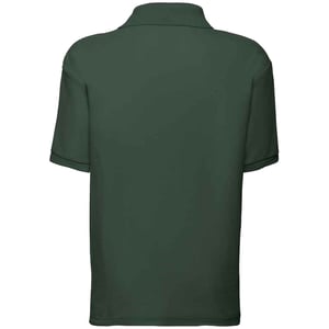 Fruit of the Loom Kinderen /Kinder Poly/ Katoen Piqué-Poloshirt Voor Kinderen. (Fles groen)