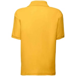 Fruit of the Loom Kinderen /Kinder Poly/ Katoen Piqué-Poloshirt Voor Kinderen. (Zonnebloem)