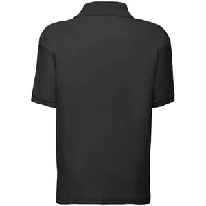 Fruit of the Loom Kinderen /Kinder Poly/ Katoen Piqué-Poloshirt Voor Kinderen. (Zwart)