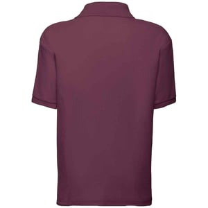 Fruit of the Loom Kinderen /Kinder Poly/ Katoen Piqué-Poloshirt Voor Kinderen. (Bourgondië)