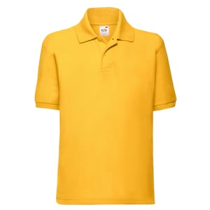 Fruit of the Loom Kinder/Kinder 65/35 Effen Piqué Poloshirt (Zonnebloem)