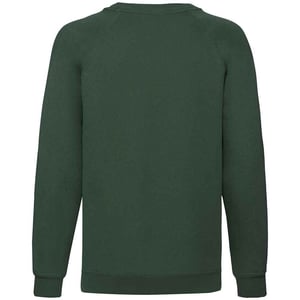 Fruit of the Loom Klassiek Raglan Sweatshirt voor kinderen/Kinderen (Fles groen)