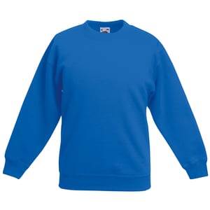 Fruit Of The Loom Kids Unisex klassieke 80/20 set-in sweater (Royaal Blauw)