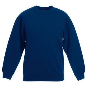 Fruit Of The Loom Kids Unisex klassieke 80/20 set-in sweater (Marine)