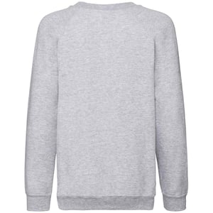 Fruit of the Loom Klassiek Raglan Sweatshirt voor kinderen/Kinderen (Heide Grijs)