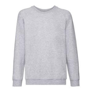 Fruit of the Loom Kinder/Kids Klassiek Heather Raglan Sweatshirt (Heide Grijs)