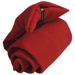 Premier Tie - Mens Plain Clip On Tie (Red)