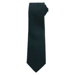 Premier Effen polyester stropdas (Fles groen)