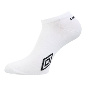 Umbro Unisex Adult Logo Trainer Socks (Pack of 3) (White/Black/Grey)