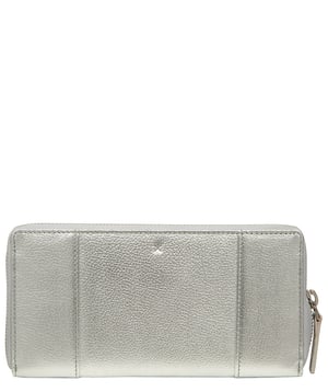 'Cecilia' Metallic Silver Leather Purse
