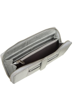 'Cecilia' Metallic Silver Leather Purse