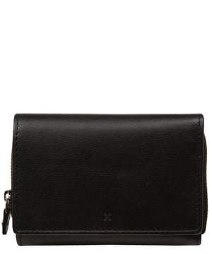 'Evelina' Black Leather Purse