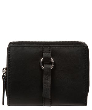 'Luciana' Black Leather Purse
