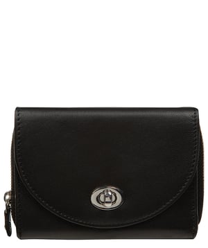 'Clara' Black Leather Purse
