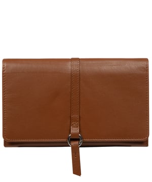 'Floriana' Tan Leather Purse
