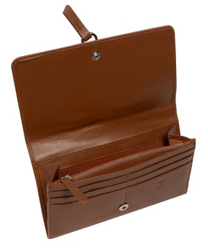 'Floriana' Tan Leather Purse