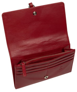 'Floriana' Red Leather Purse