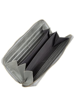'Serafina' Metallic Silver Leather Purse