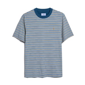 Men's Farah Danny Stripe T-Shirt in Grey