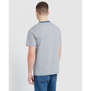 Men's Farah Danny Stripe T-Shirt in Grey