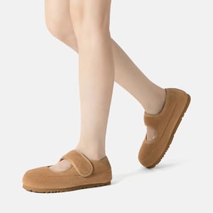 EVER AU Australia Women Teal Adjustable Strap Sheepskin Slippers