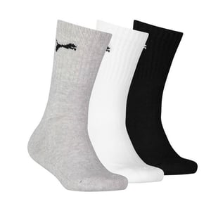Puma Kinder/Kinder Logo Crew Sokken (Pak van 3) (Zwart/Wit/Grijs)