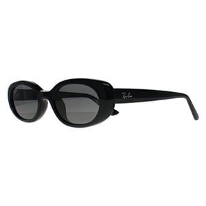 Ray-Ban Oval Womens Polished Black Dark Grey RB4441D Bio Based