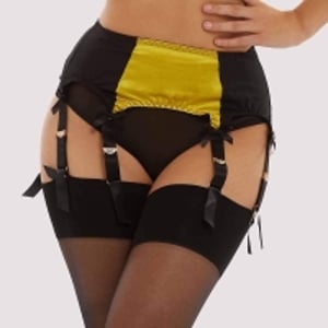 Bettie Page Lingerie Classic Suspender Belt Chartreuse