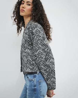 River Island Womens Trophy Jacket Black Collarless