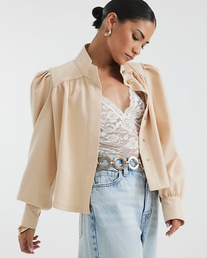 River Island Womens Cape Jacket Petite Beige