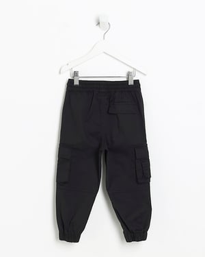 River Island Mini Boys Cargo Trousers Black