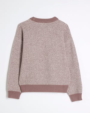 River Island Boys Jumper Pink Speckled