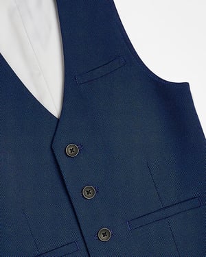 River Island Boys Suit Waistcoat Blue
