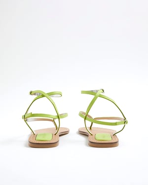 River Island Womens Thong Sandals Lime Toe