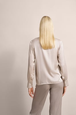 Bugatti Damen Uitlopende blouse met een lichte glans