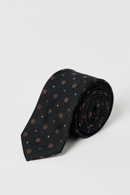 Black Foulard Tie