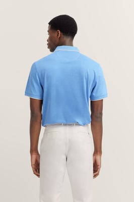 Bugatti Herren Polo met discrete contraststrepen
