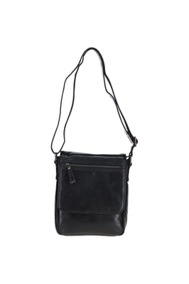 Sleek Real Leather Messenger Bag with Multiple Pockets