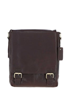 Classic A4 Leather Flap-Over Messenger Bag