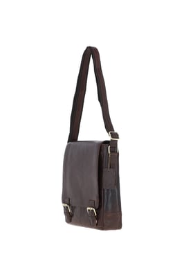 Classic A4 Leather Flap-Over Messenger Bag