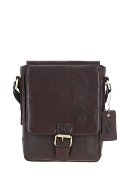 Compact Leather Flap Over Bag
