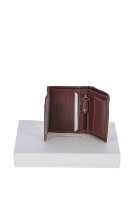 Crumble 4-Card Leather Billfold Wallet with ID & Coin Pocket