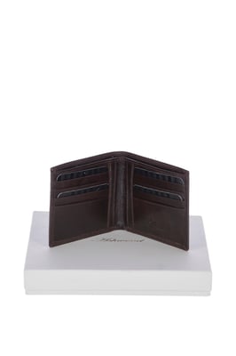 Vegetable Tanned Leather Billfold Wallet with 8 Card Slots