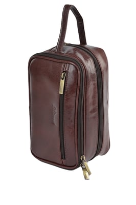 'Viaggio' Real Leather Toiletry Washbag