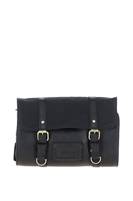 Real Leather & Canvas Hanging Toiletry Bag