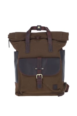 Real Leather X Canvas Backpack