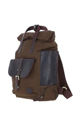 Real Leather X Canvas Backpack