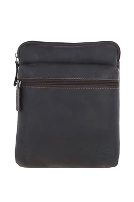 'Berlin' Real Leather Messenger Crossbody Bag